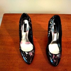 White House Black market glitter heels